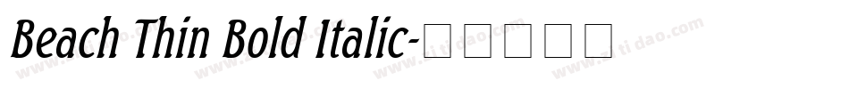 Beach Thin Bold Italic字体转换